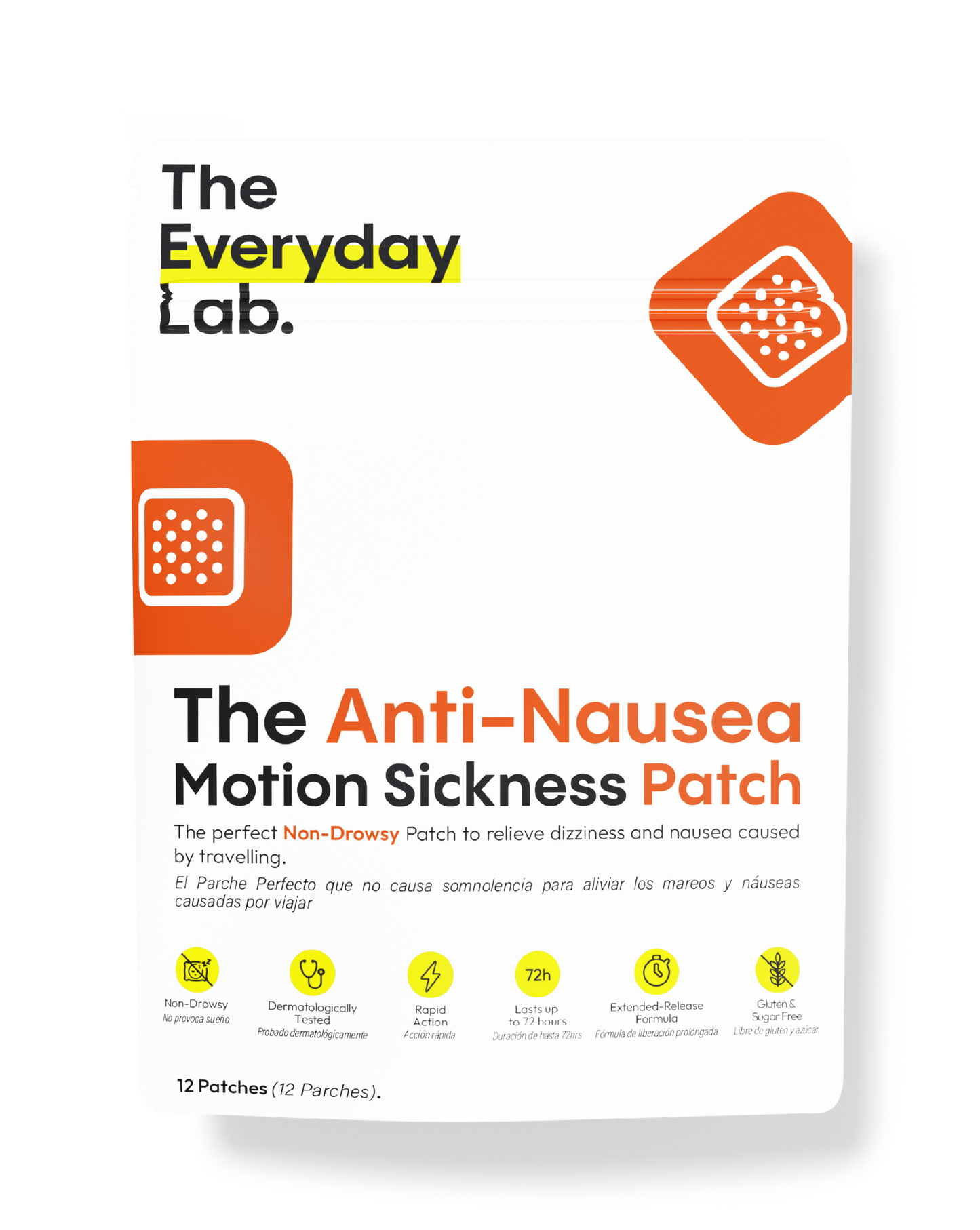 Parche para el mareo Anti-Nausea Motion Sickness Patch para aliviar náuseas y mareos al viajar.