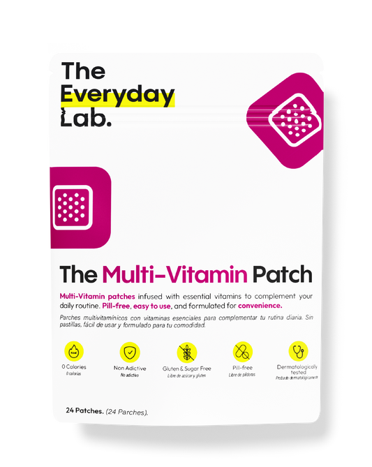 Paquete de parches multivitamínicos The Multi-Vitamin Patch para energía, inmunidad y bienestar diario.