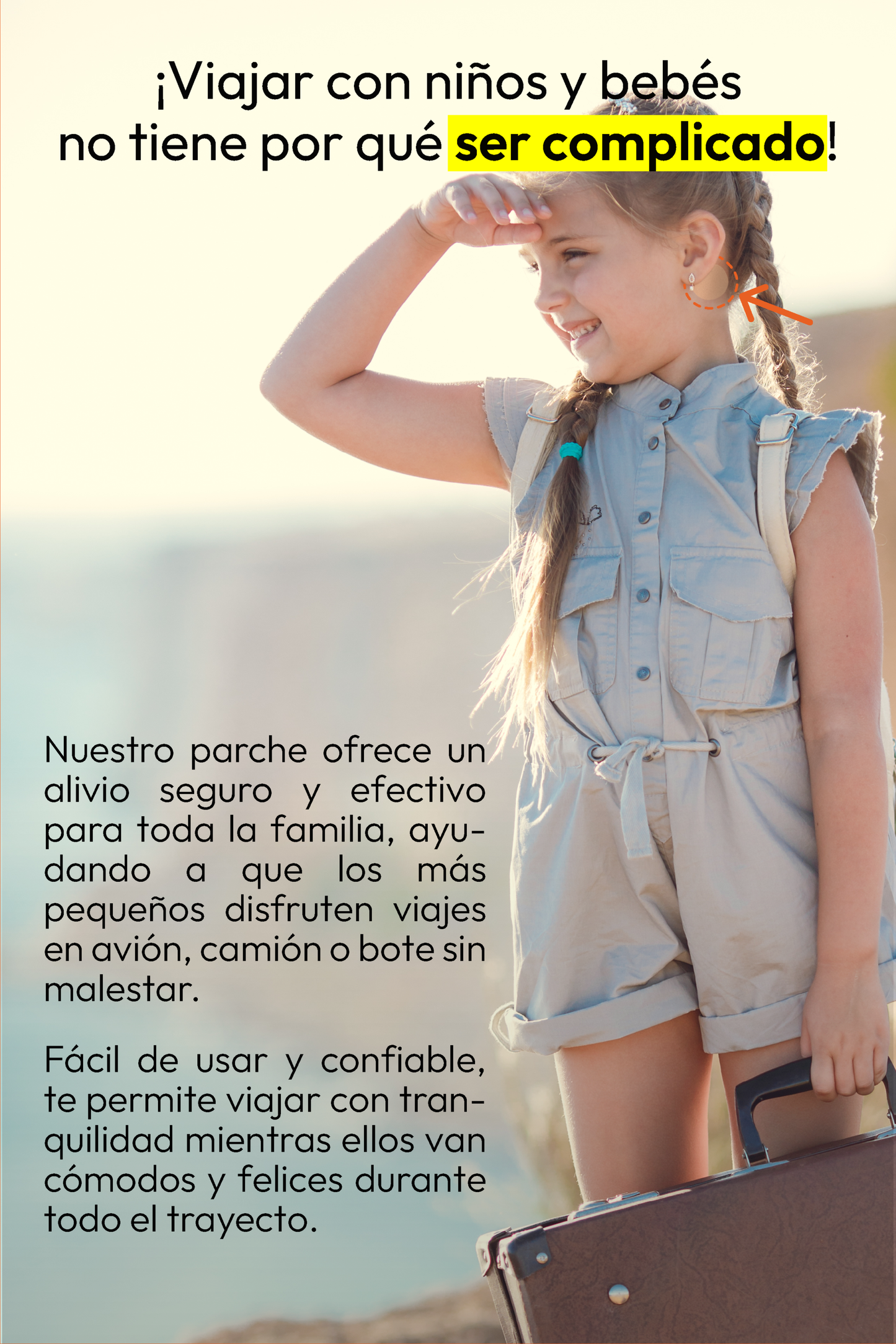 Niña disfrutando un viaje al aire libre como parte de una experiencia cómoda para viajar en familia.