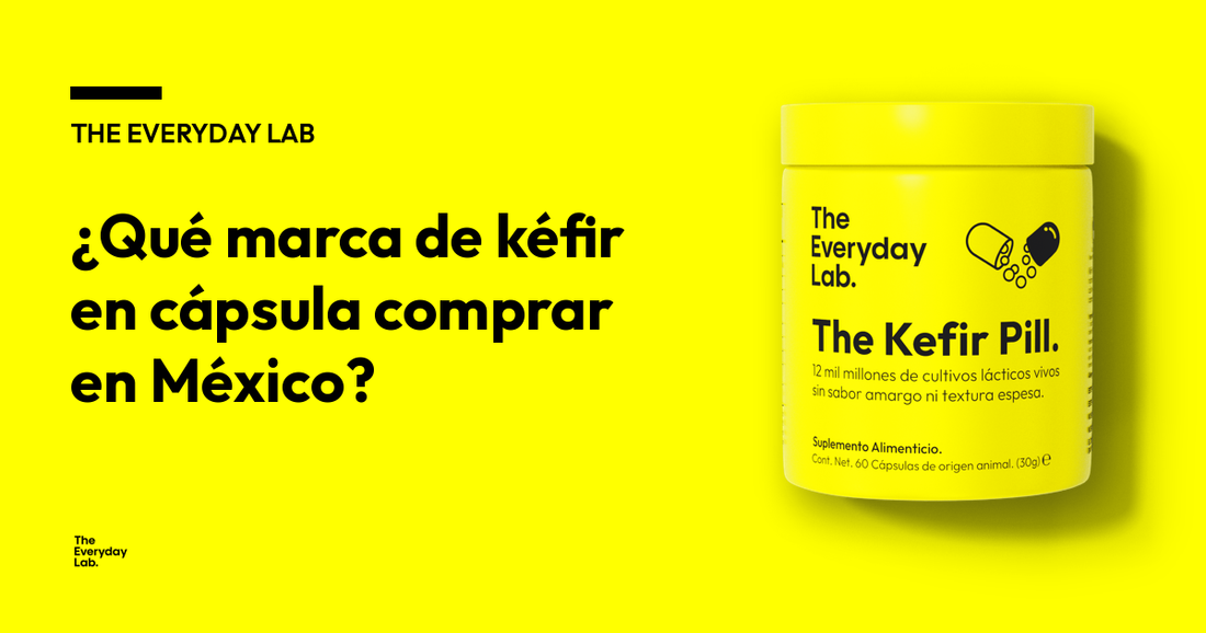 Portada del artículo: qué marca de kéfir en cápsula comprar en México — The Kefir Pill de The Everyday Lab