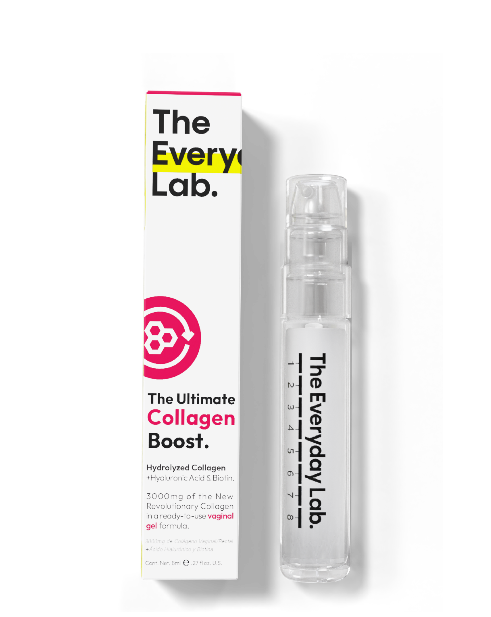 Envase de gel vaginal The Ultimate Collagen Boost para colágeno hidrolizado y ácido hialurónico