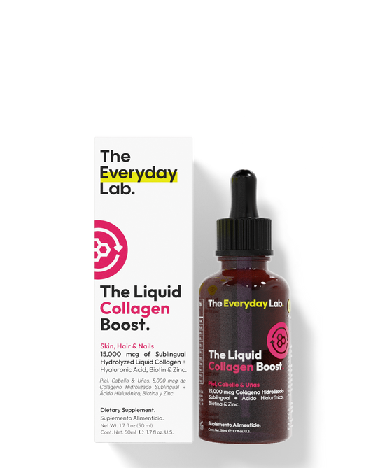 Botella de The Liquid Collagen Boost colágeno sublingual para piel firme y articulaciones saludables