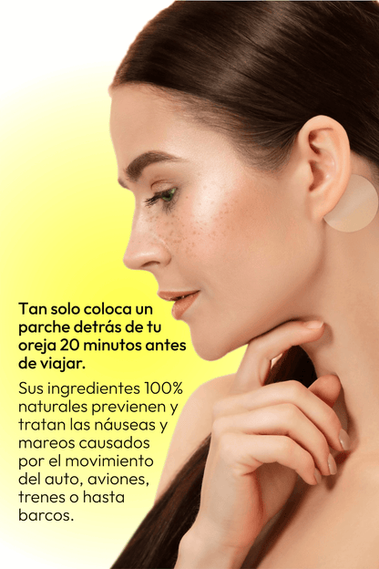 Fotografía de una chica uilizada para el producto The Anti-Nausea Patch de The EveryDayLab.