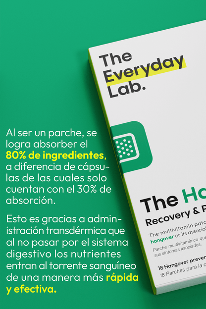 Fotografía de la imagen verde con el producto de The EveryDay Lab.