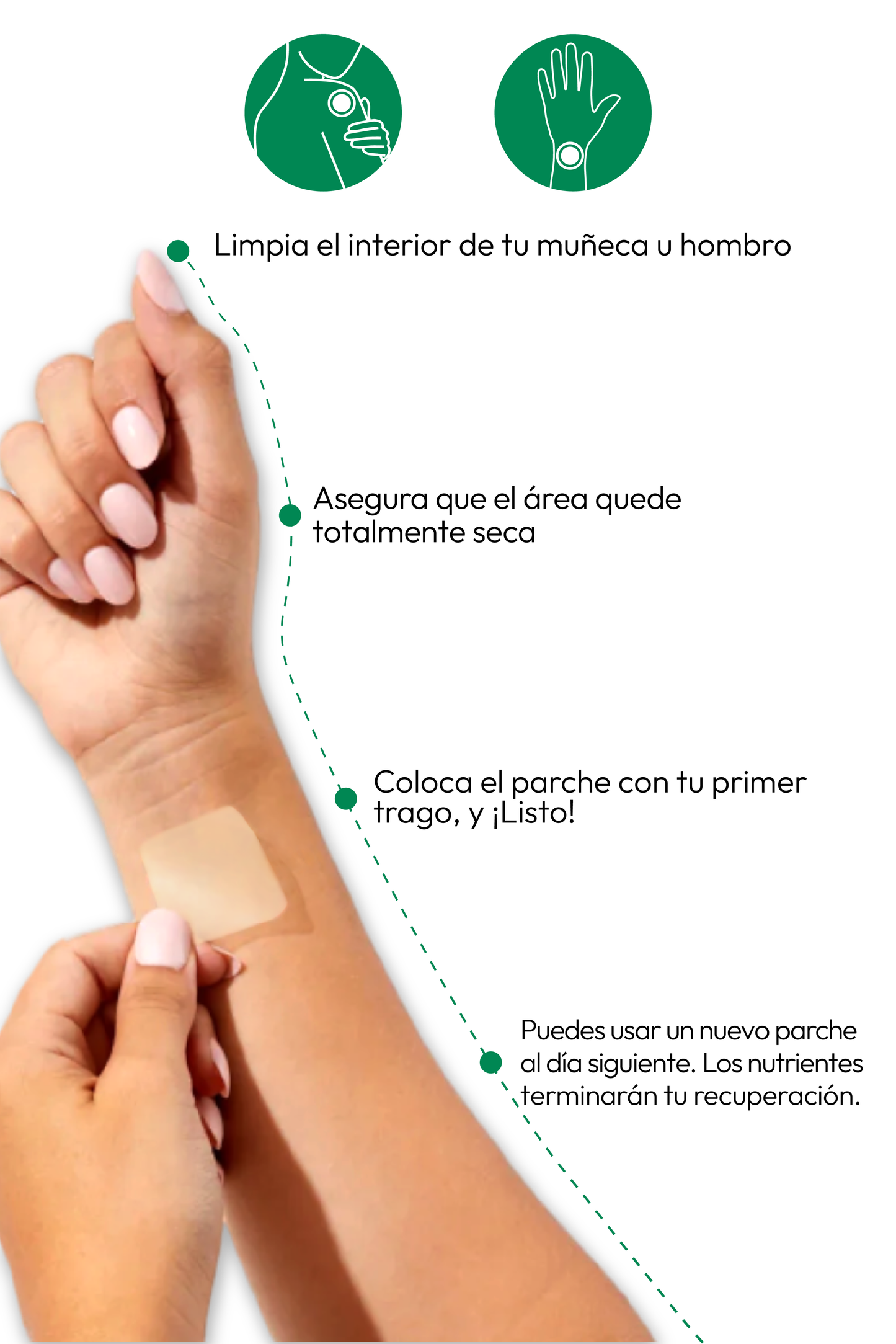 The Hangover Recovery & Prevention Patch (travel-size 6 parches) | Parche Anti Cruda