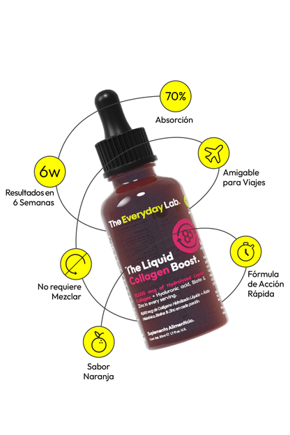 Un frasco de vidrio elegante y moderno con un tono marrón cálido y profundo. El frasco debe exudar un aire de sofisticación y calidad, en consonancia con el posicionamiento premium de The Liquid Collagen Boost en México.
