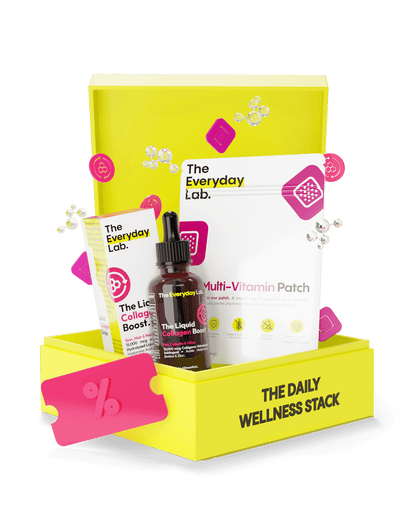 Kit The Daily Wellness Stack con colágeno sublingual y parche multivitamínico para bienestar diario