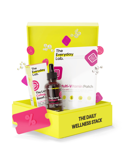 Kit The Daily Wellness Stack de The Everyday Lab: colágeno sublingual y parche multivitamínico