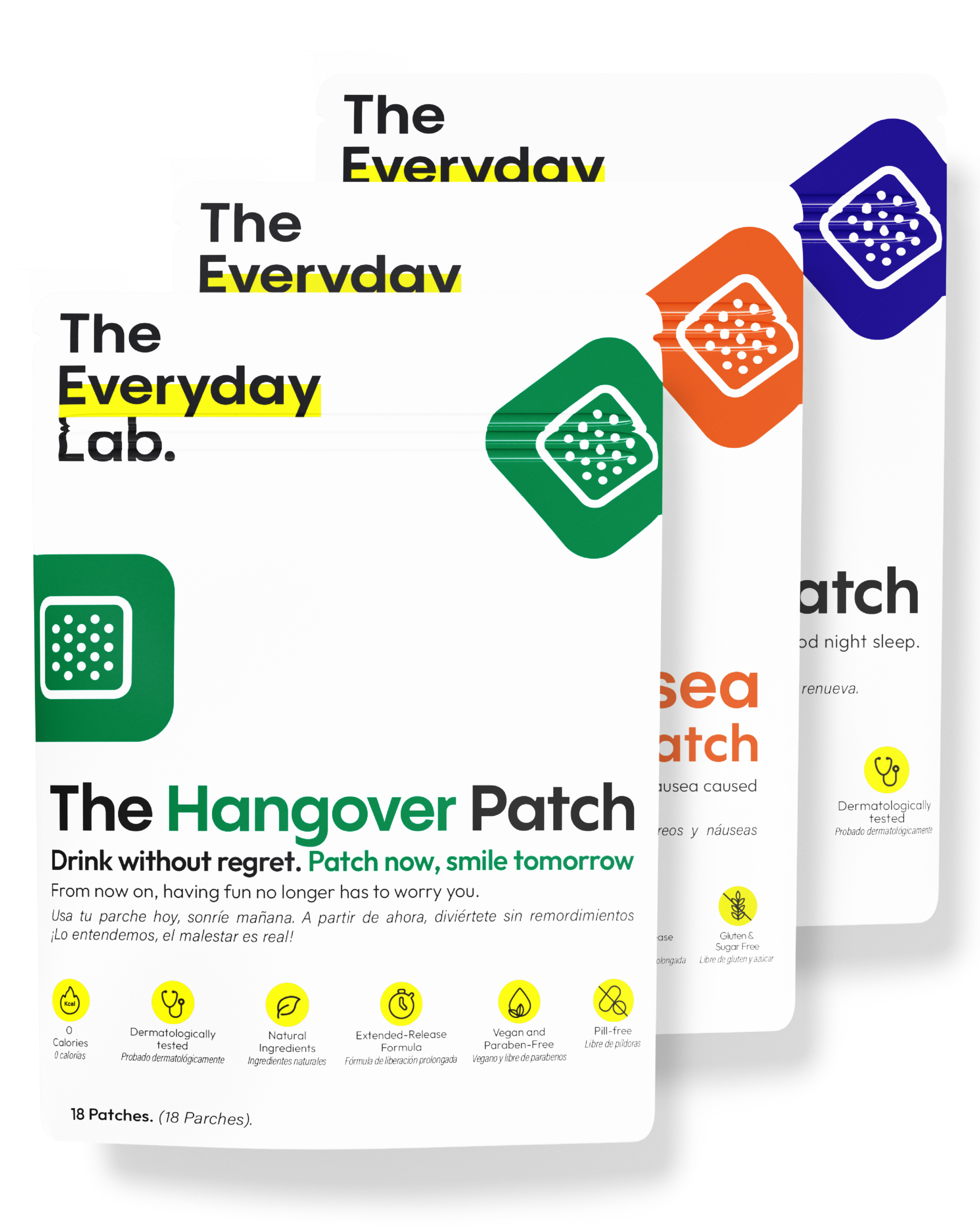 The Ultimate Party Bundle: Hangover, Anti-Nausea y Recharge Patch