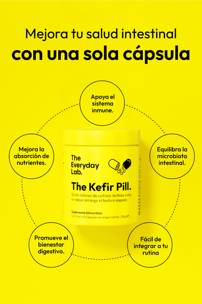 The Gut & Glow colágeno sublingual y Kefir Pill para cuidado del intestino y piel desde adentro