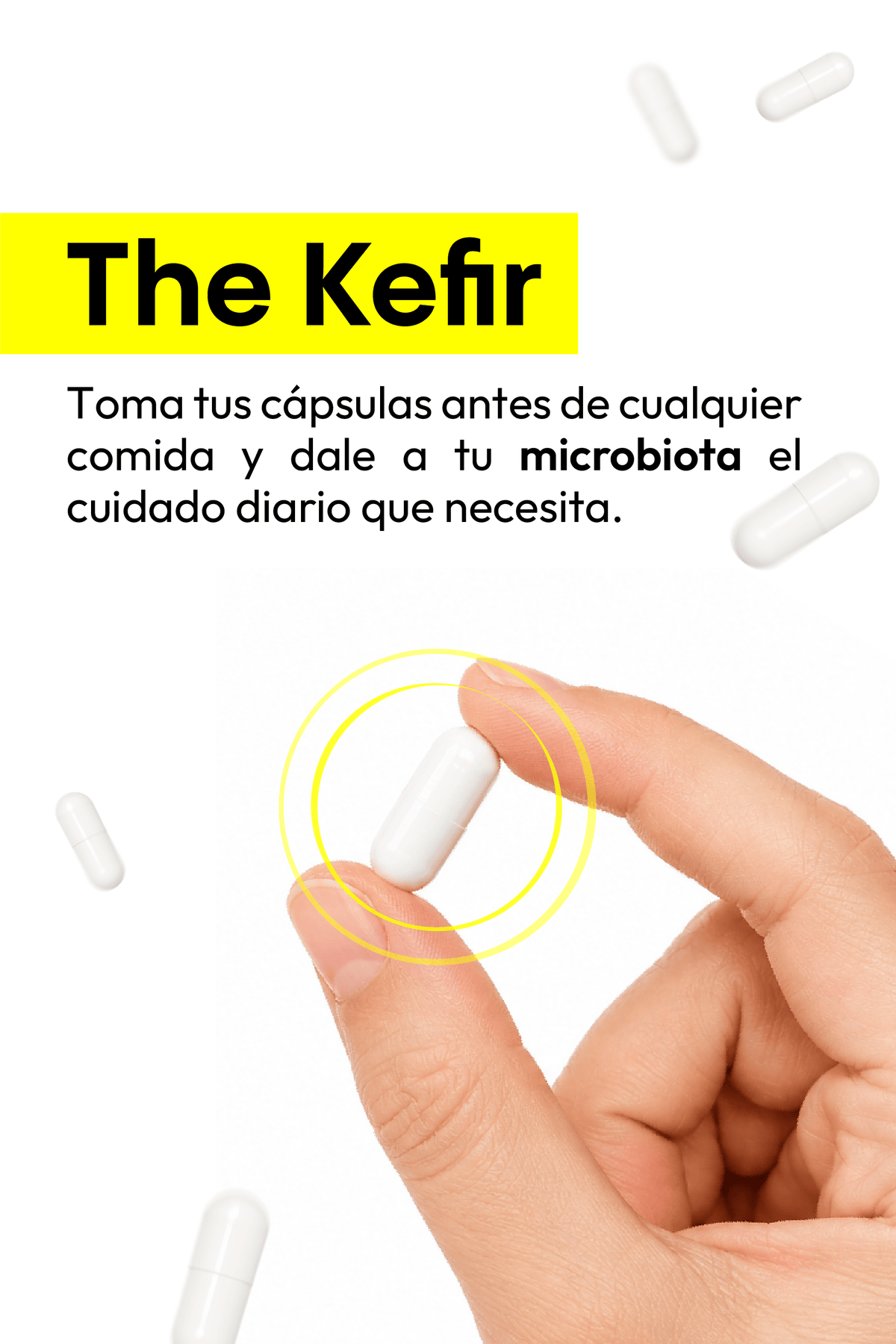 The Gut & Glow suplemento con colágeno líquido y cápsulas de kéfir para salud intestinal y piel radiante